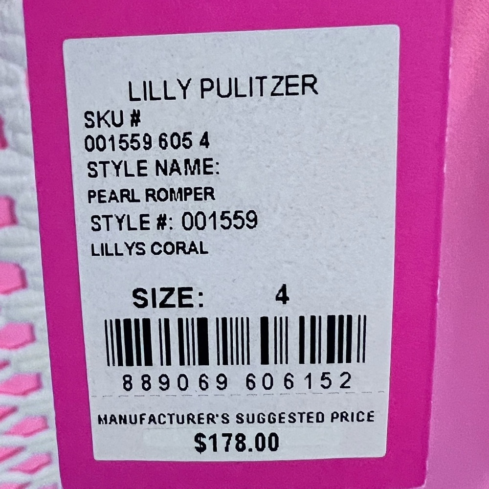 Lilly Pulitzer Coral Romper - Picture 3 of 3